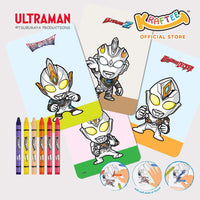 kraftee ultraman mix (mini art) with 6ct washable crayons (mini pack)