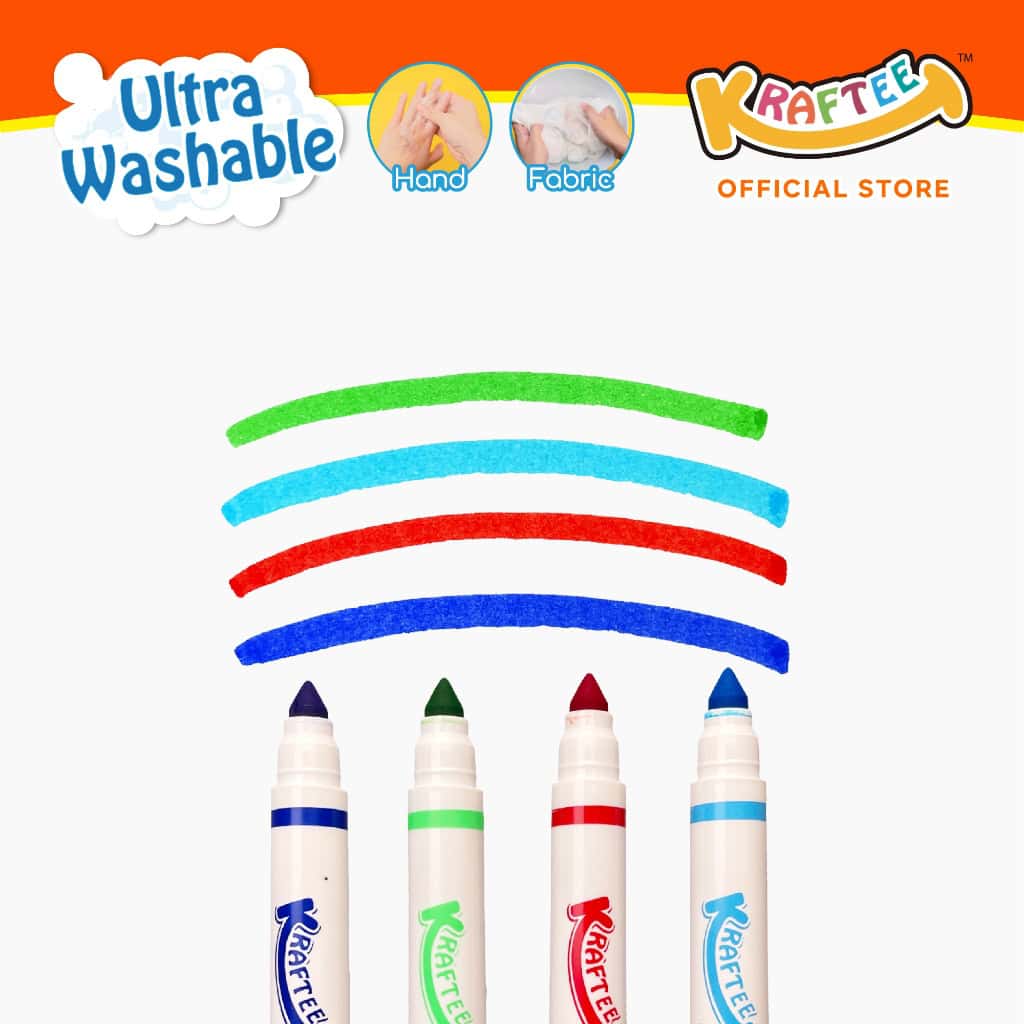 kraftee ultraman blazar 4ct washable markers