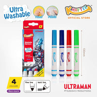 kraftee ultraman blazar 4ct washable markers