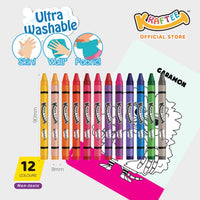 kraftee ultraman & kaiju (mini art) erasable cards with 12ct washable crayons