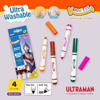 kraftee ultraman trigger 4ct washable markers