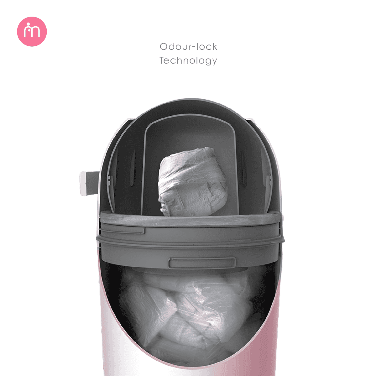 momama odour free nappy bin (pigeon blue) (copy)