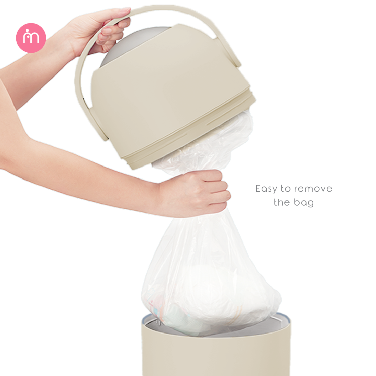 Momama Odour Free Nappy-Bin (Beige)