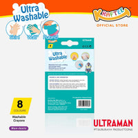 kraftee 8ct washable crayons – ultraman decker