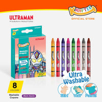 kraftee 8ct washable crayons – ultraman decker