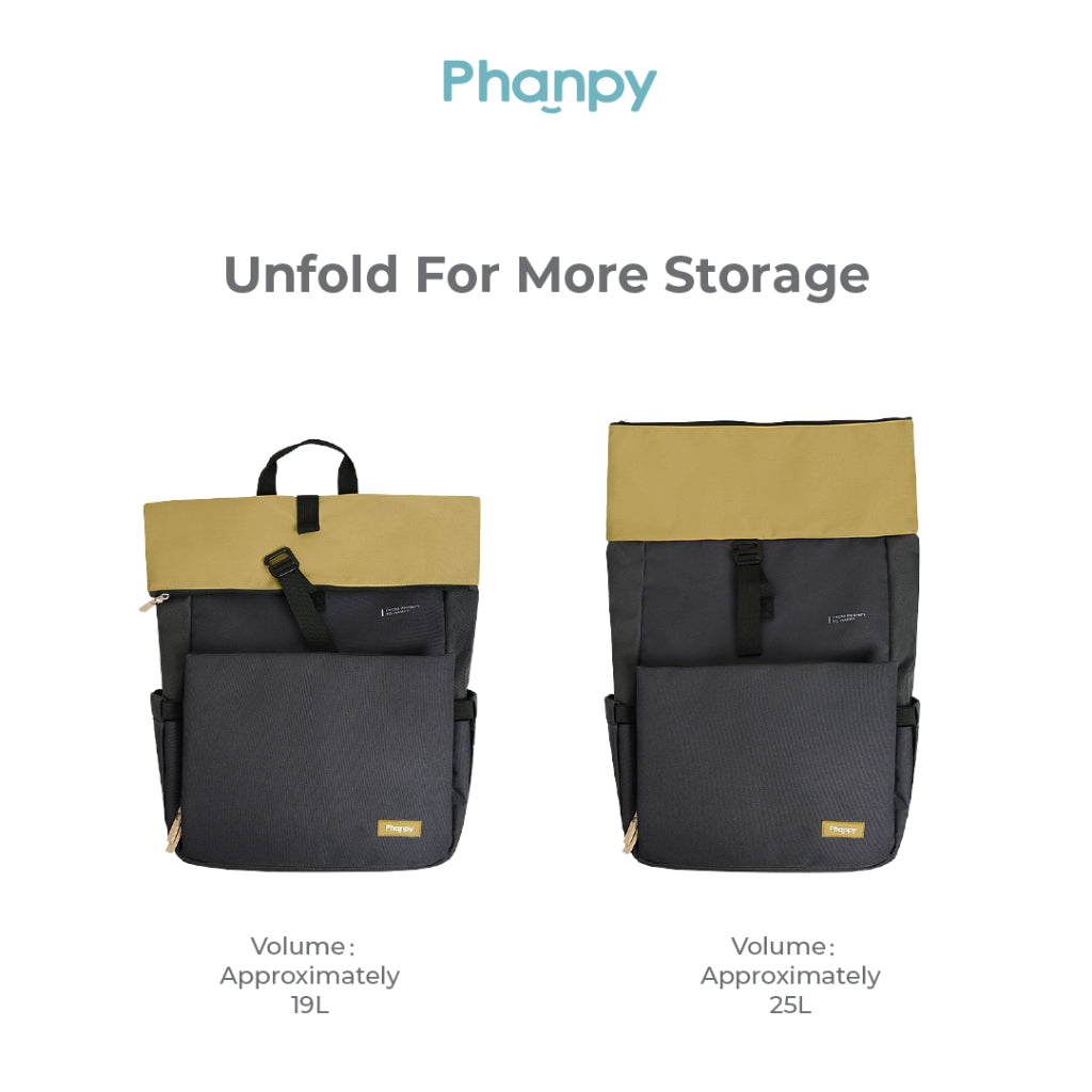 Phanpy Yiyan Backpack Mom Bag - Grey (Daddy Style)