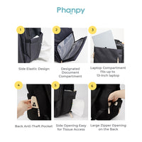 Phanpy Yiyan Backpack Mom Bag - Grey (Daddy Style)