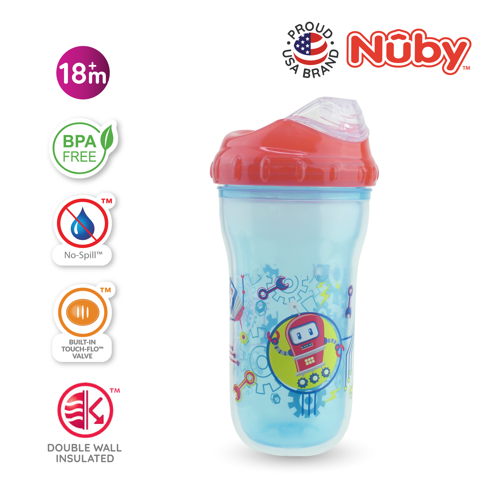 nuby tritan spout cup with handles 8oz/240ml (copy)