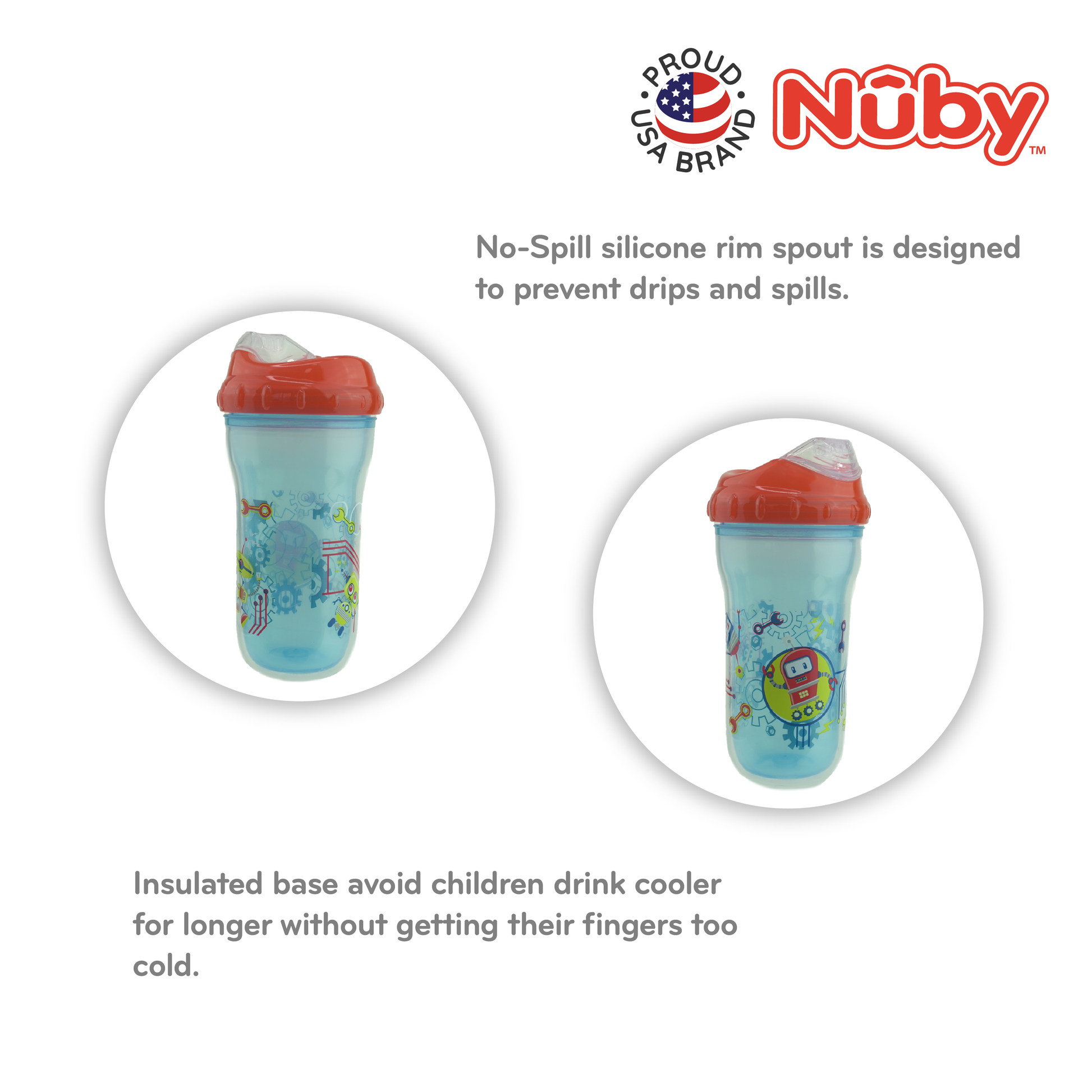 nuby tritan spout cup with handles 8oz/240ml (copy)