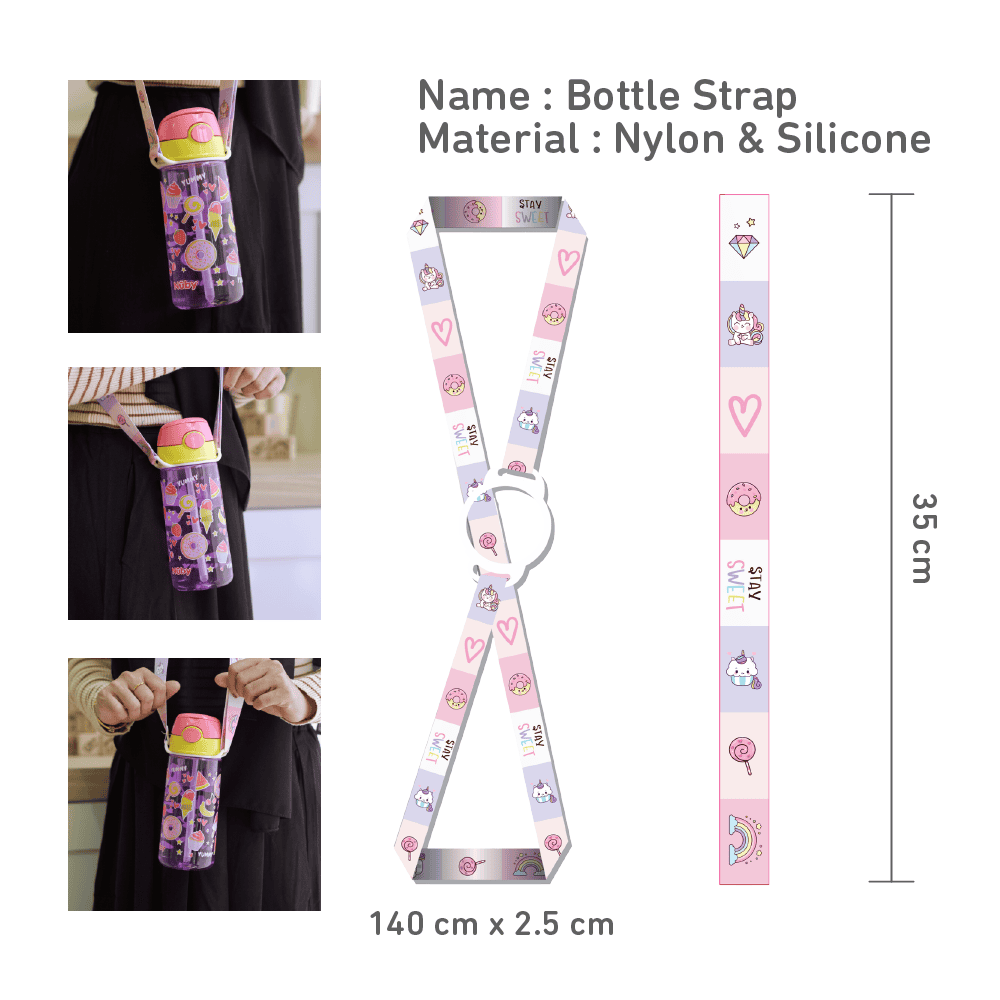 nuby 12oz flip it freestyle hard straw flip it on the go cup blue monsters + nuby bottle strap city design (copy)