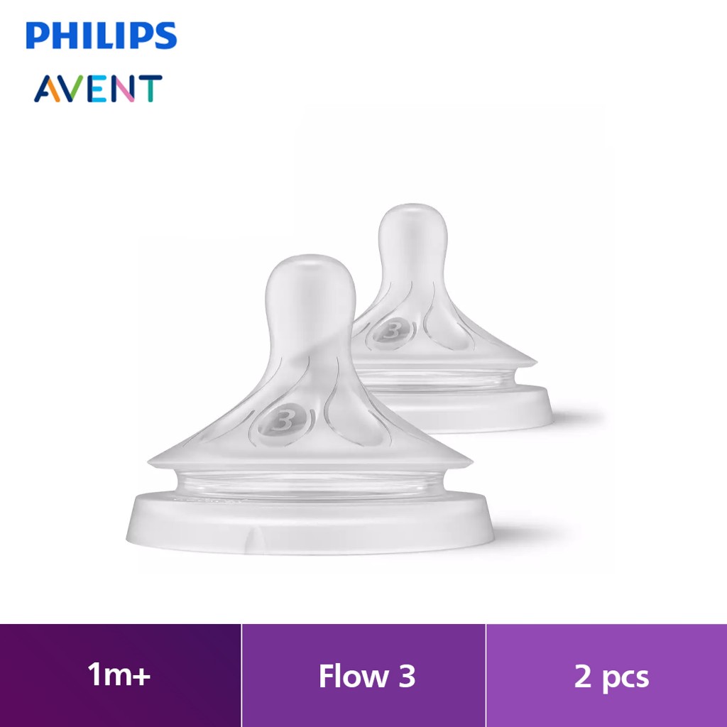 Philips Avent Teat Natural Response Slow Flow 1Mplus