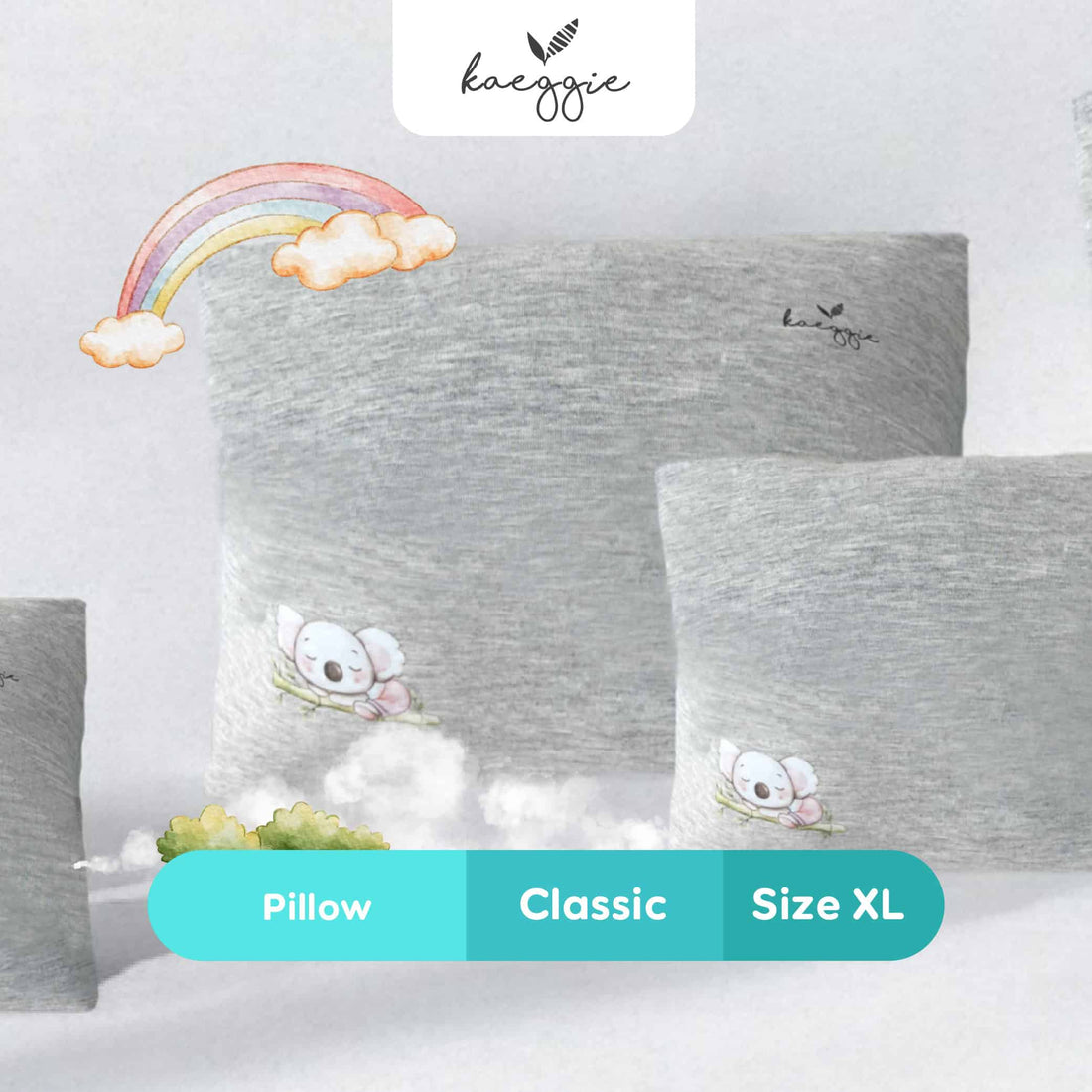 pxl0001gc kaeggie signature pillow grey classic size extra large (xl) 02