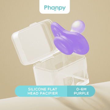 py712119 py silicone flat head pacifier 0 6mpurple 01