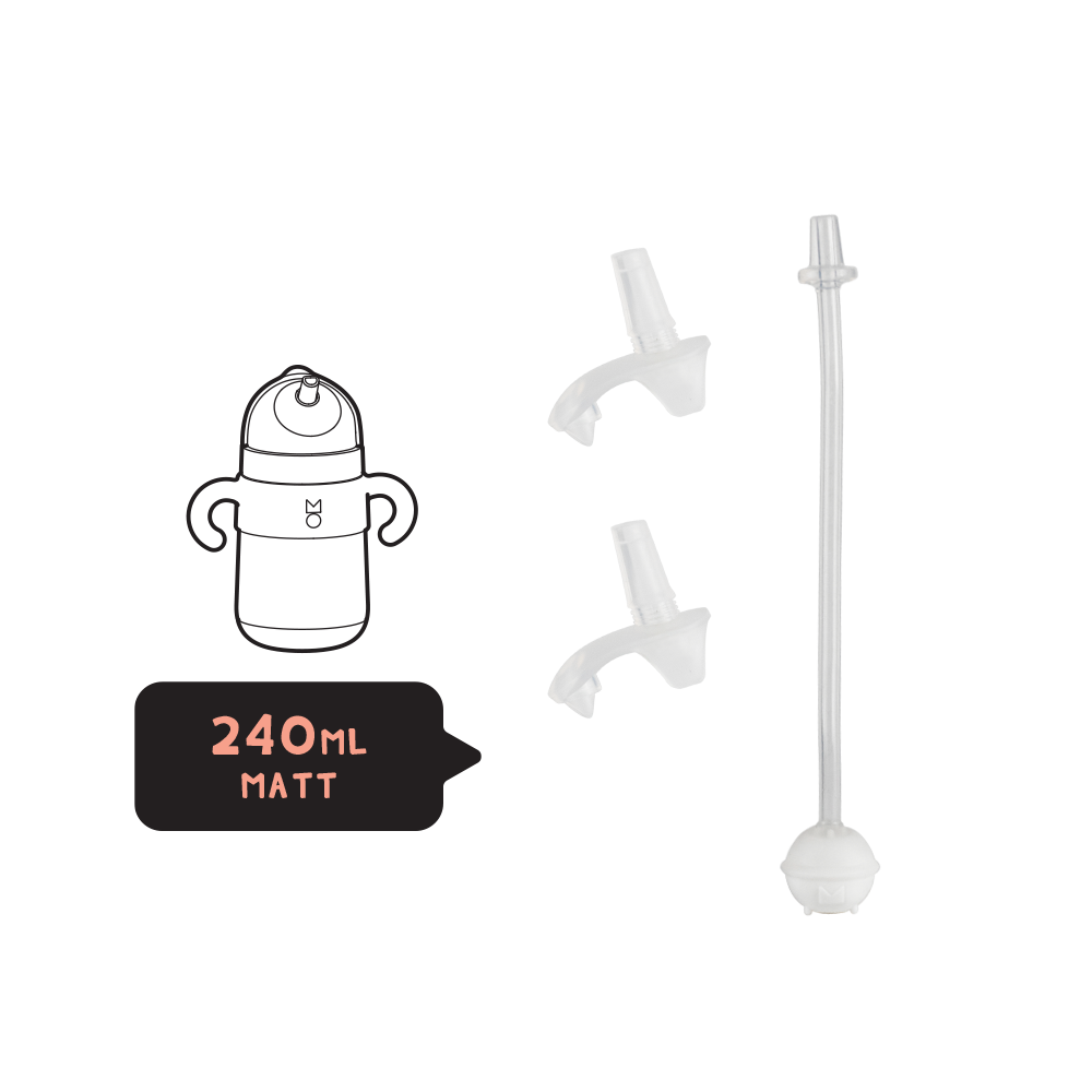 Meroware Matt Replacement Soft Straw- Clear
