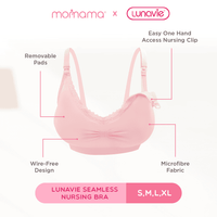 momama layease breast pump with lunavie seamleass nursing bra (copy)