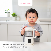Momama® MiniMix 4-in-1 Baby Food Processor 宝宝辅食机 | Masak Bubur Bayi | Senang Mudah Cepat 4合1蒸煮搅拌加热解冻宝宝辅食机