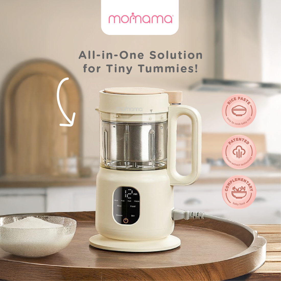 Modern Moms Deserve Smart Savings!" Get your baby mealtime set - Buy Momama Minimix 4-in-1 Foodmaker FOR RM 229 - Astra Family
