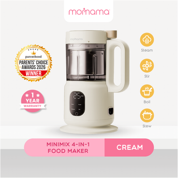 Momama® MiniMix 4-in-1 Baby Food Processor 宝宝辅食机 | Masak Bubur Bayi | Senang Mudah Cepat 4合1蒸煮搅拌加热解冻宝宝辅食机 - Astra Family