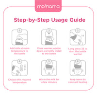 Momama Intelligent Milk Warmer PRO+  Long-Lasting Battery | Fast Heating | Rechargeable | 4 Temperature Settings - Astra Family