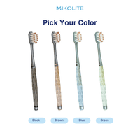 Mikolite Crystal Embedded Square Bristle Toothbrush  x 2