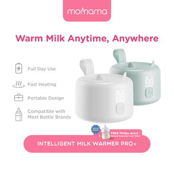 Momama Intelligent Milk Warmer PRO+  Long-Lasting Battery | Fast Heating | Rechargeable | 4 Temperature Settings - Astra Family