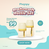 Phanpy Rahmah Bottle Set – 160ml & 240ml Anti-Colic PPSU Bottles - Astra Family