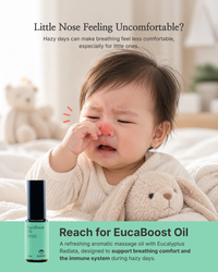 Korora Baby Haze SOS Kit | EucaBoost Oil + Skin Rescue Oil for Stuffy Nose & Dry, Itchy Skin