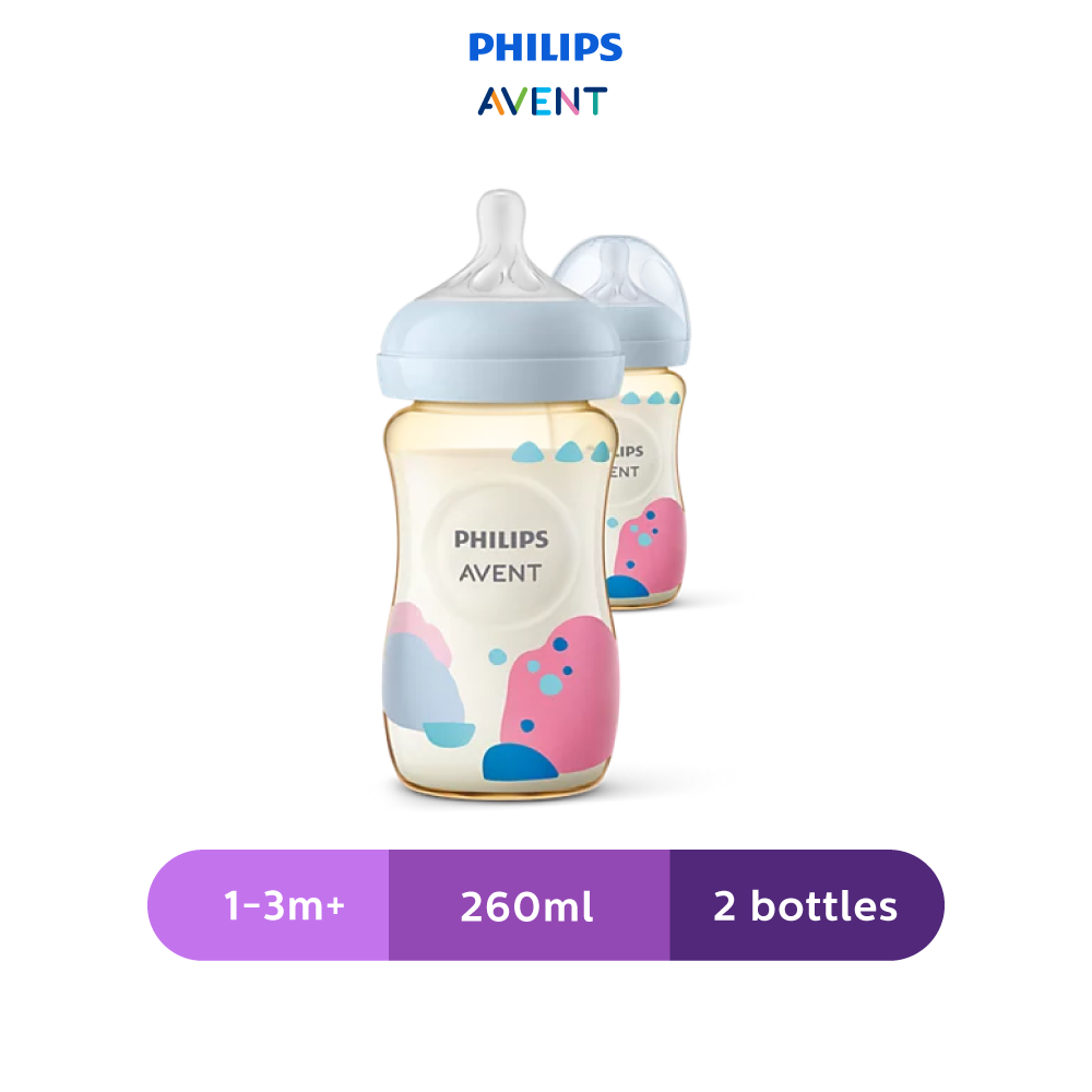 Philips Avent Natural Response Bottle PPSU, 9Oz/260Ml, 1M+, Twin Pack