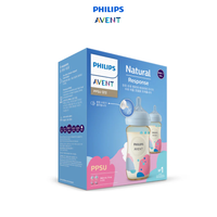 Philips Avent Natural Response Bottle PPSU, 9Oz/260Ml, 1M+, Twin Pack - Astra Family