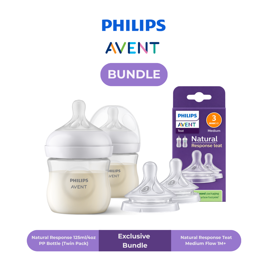 Philips Avent Twin Pack PP Bottle and Teats Flow 3 Bundle