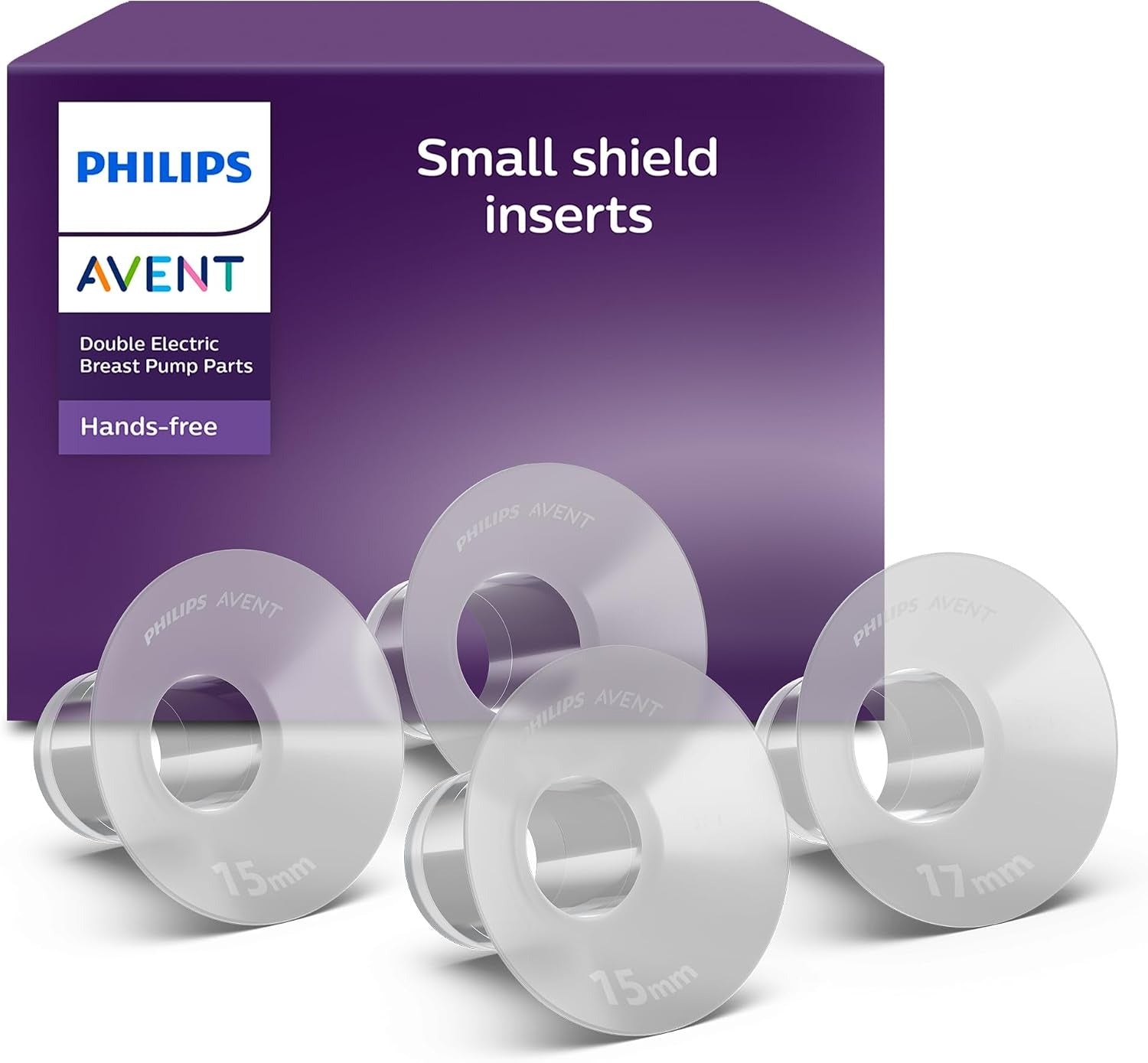 Philips Avent Hands-Free Small Inserts 15 mm and 17 mm (for Philips Avent Hands-Free Double Electric Breast Pump below)