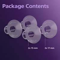 Philips Avent Hands-Free Small Inserts 15 mm and 17 mm (for Philips Avent Hands-Free Double Electric Breast Pump below)
