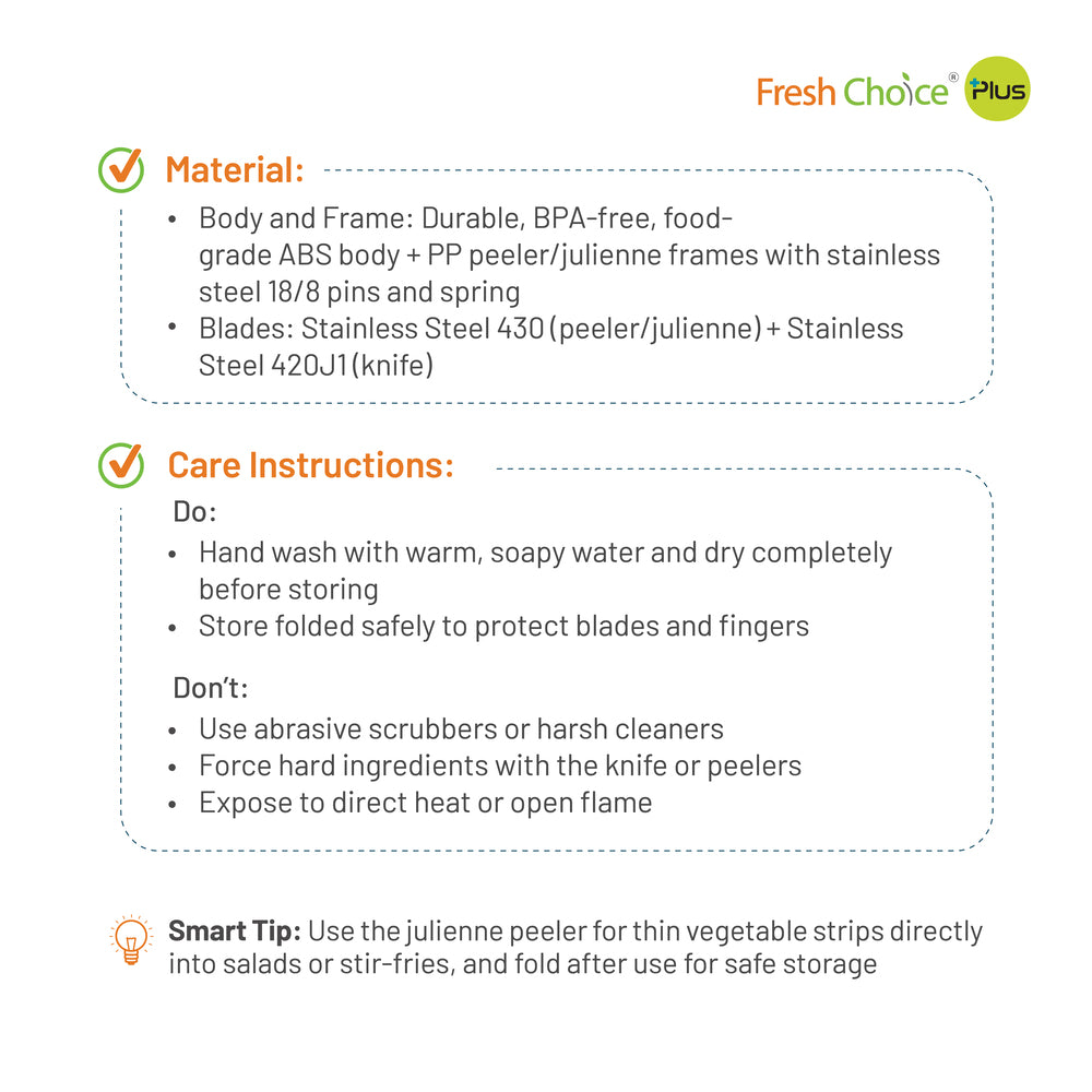 Fresh Choice 3 in 1 Peeler Knife