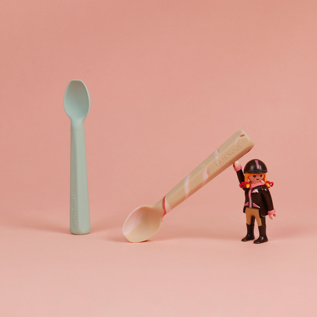 Meroware Gary Soft Spoon Set- Mojito + Milk Tea Swirl