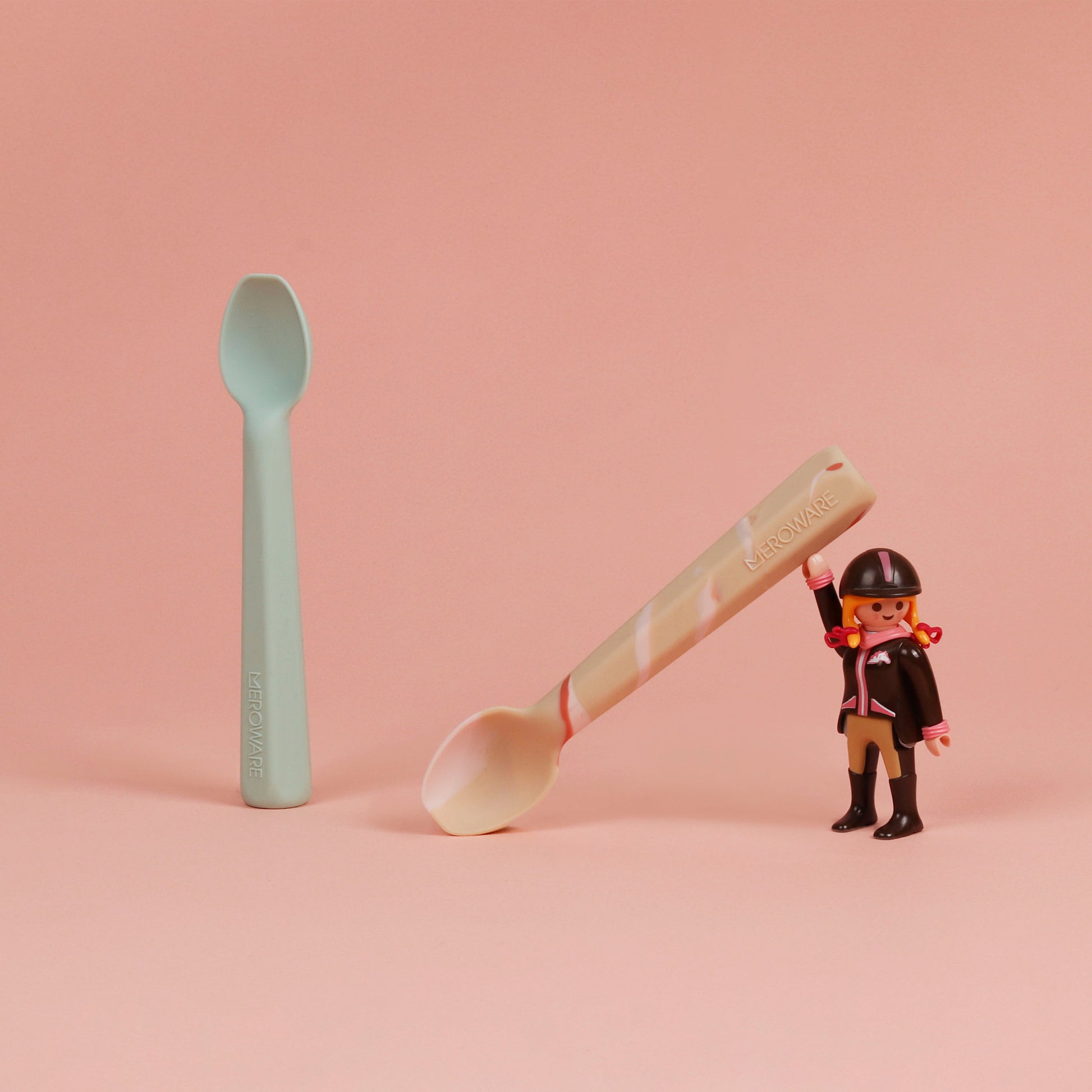 Meroware Gary Soft Spoon Set- Mojito + Milk Tea Swirl