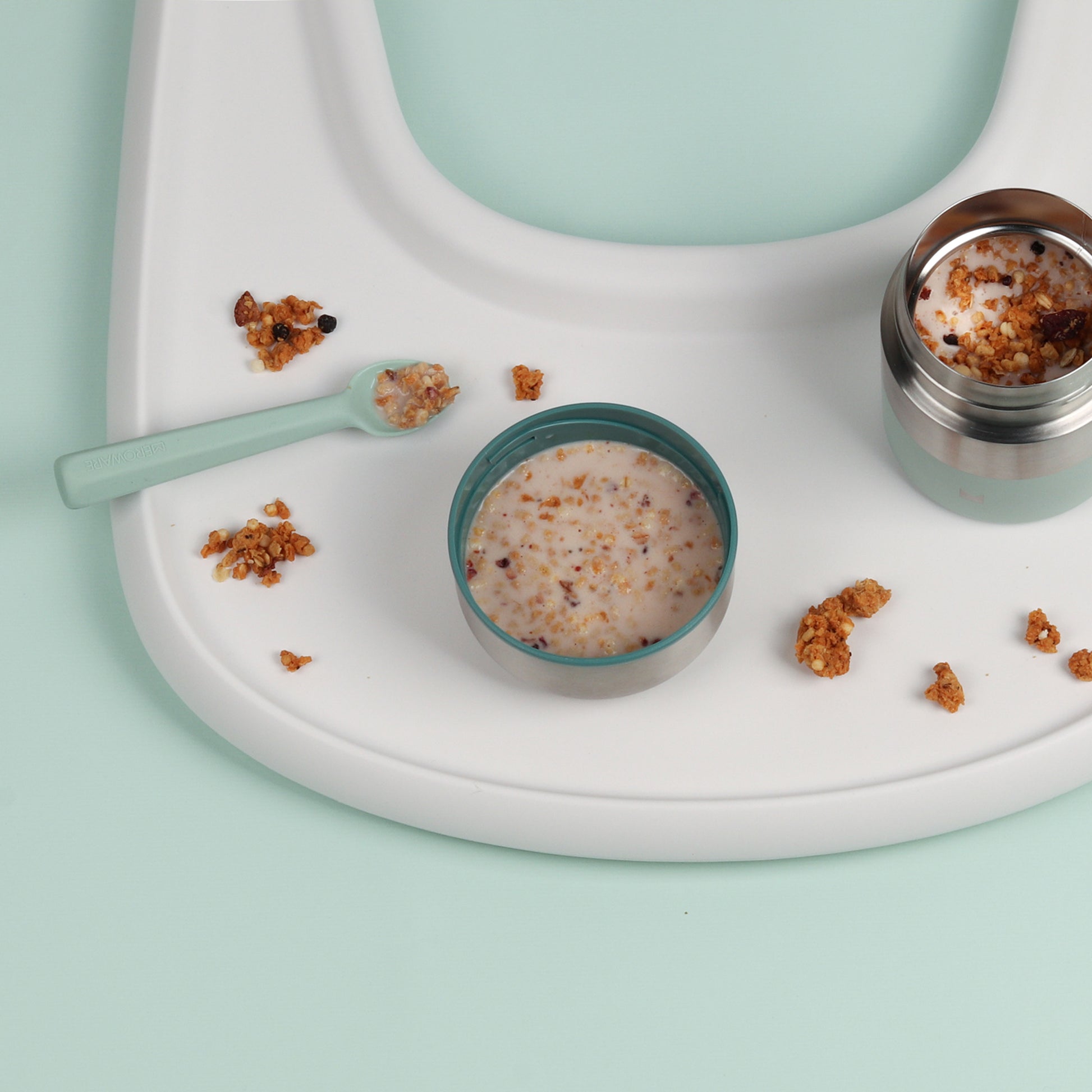 Meroware Gary Soft Spoon Set- Mojito + Milk Tea Swirl