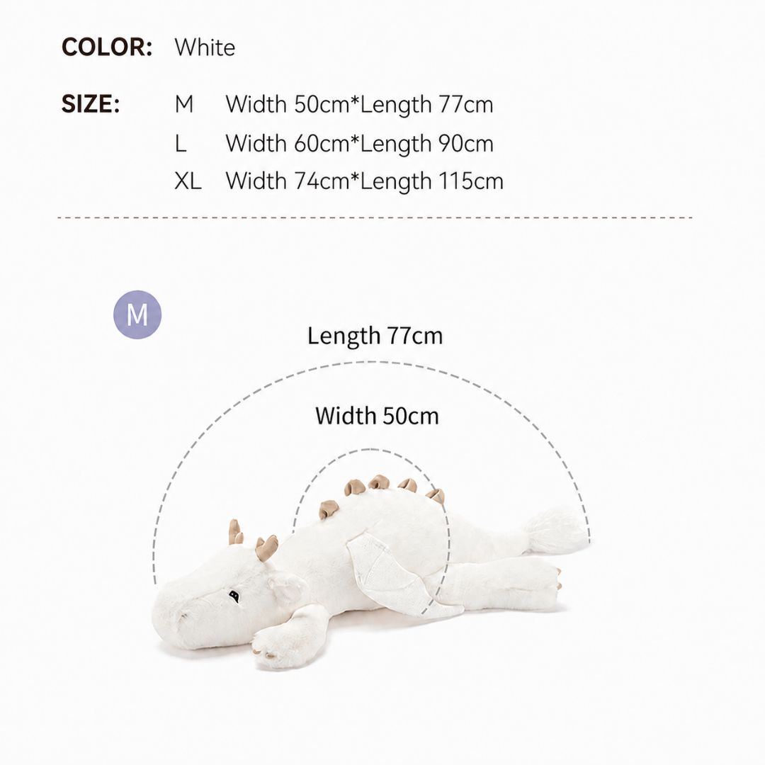 Suamoon Lie Prone Dinosaur White