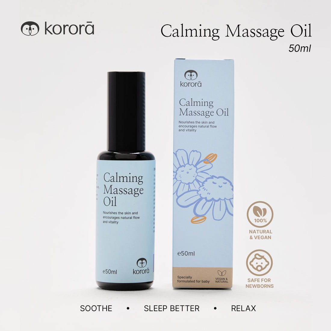 Korora Calming Massage Oil (50ml)
