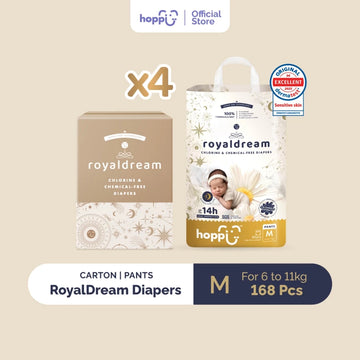 [CARTON] Hoppi RoyalDream Baby Diaper Pants X4 - Astra Family