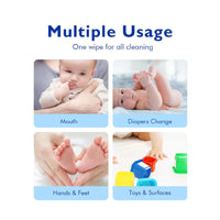 Hoppi 7 Sheets 8-in-1 Bundle Pack Baby Wet Wipes - Astra Family