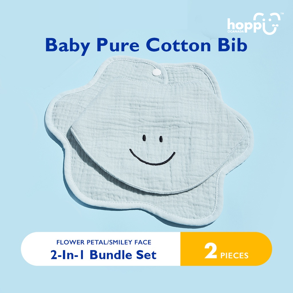Astra Family Hoppi Baby Pure Cotton Bib (Blue set).