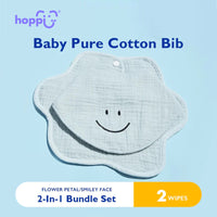 Hoppi Baby Pure Cotton Bib 2pieces/set