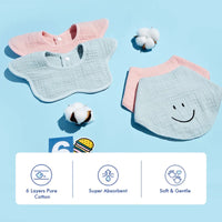 Hoppi Baby Pure Cotton Bib 2pieces/set
