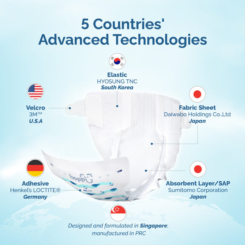 Hoppi  New Born Diapers-66pcs