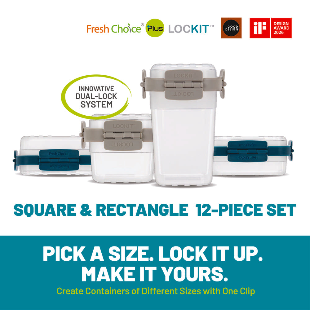 Fresh Choice LOCKIT Square & Rectangle 12-Piece Set