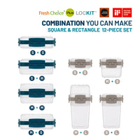 Fresh Choice LOCKIT Square & Rectangle 12-Piece Set