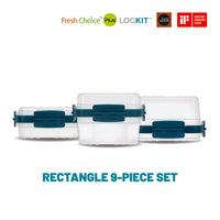 Fresh Choice LOCKIT Rectangle 9-Piece Set