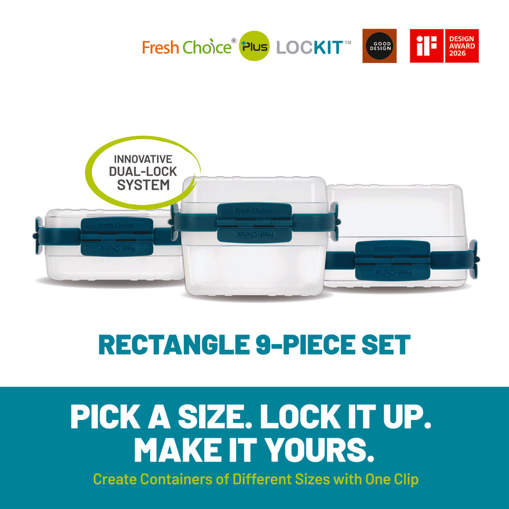 Fresh Choice LOCKIT Rectangle 9-Piece Set