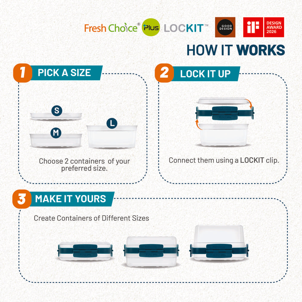 Fresh Choice LOCKIT Rectangle 9-Piece Set