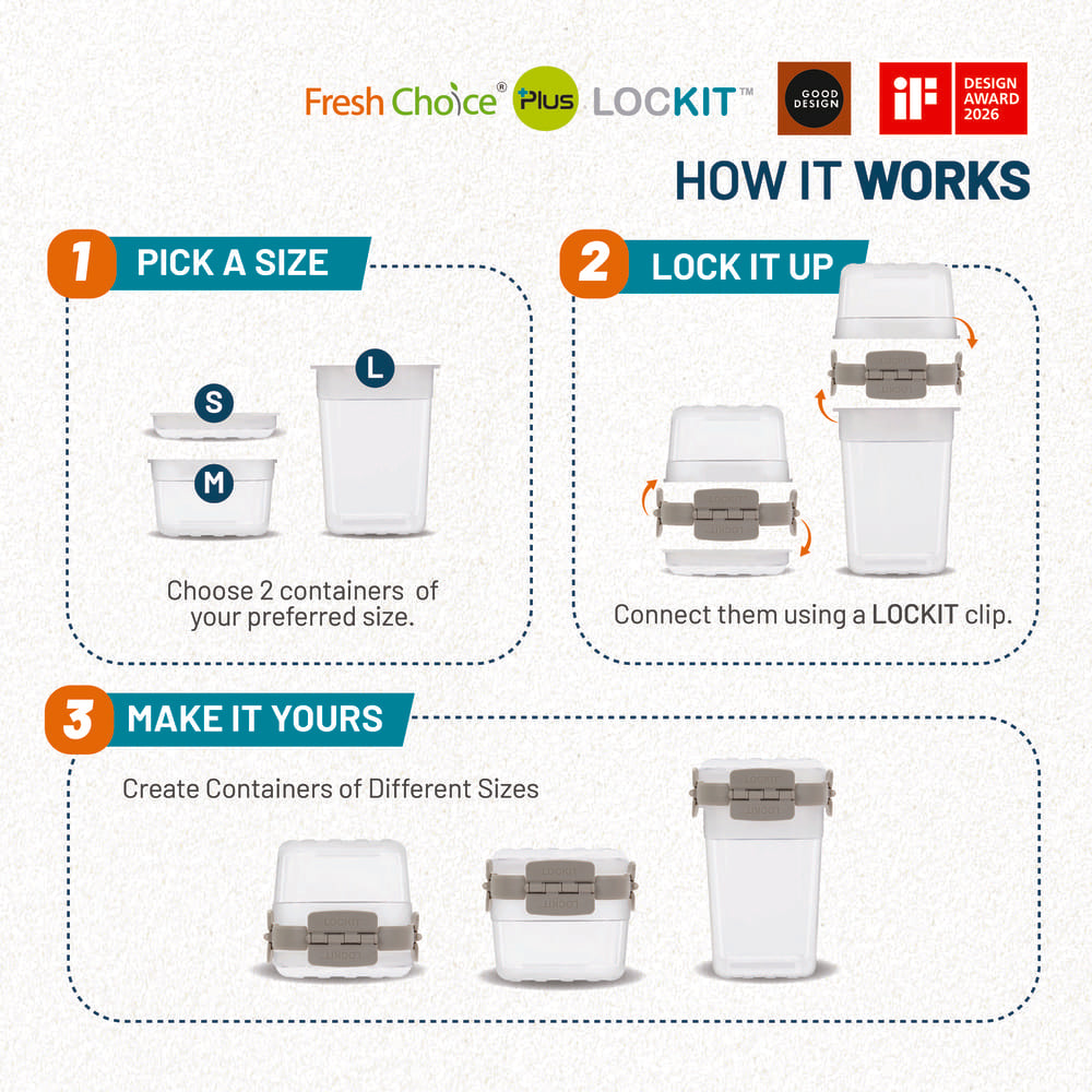 Fresh Choice LOCKIT Square 6-Piece Set